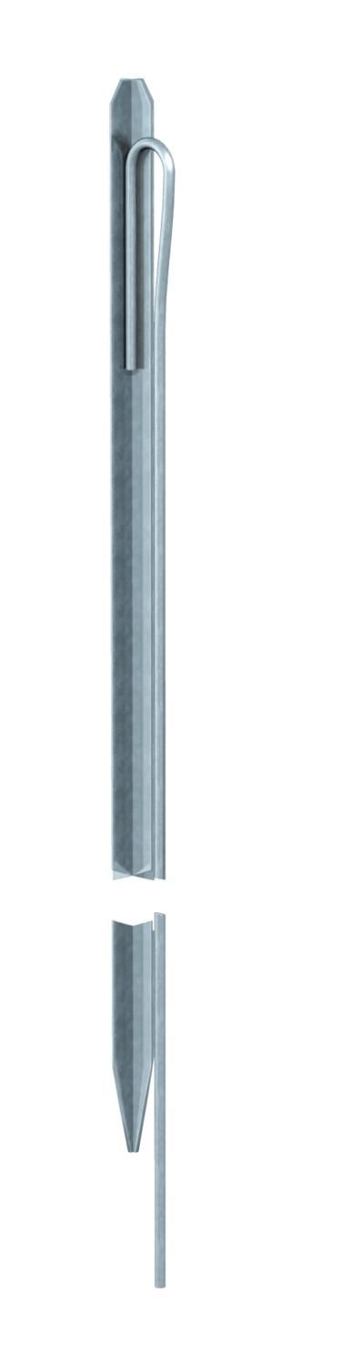 OBO 5003784 Bettermann Profilstaberder mit Rundleiterfahne 2 Meter