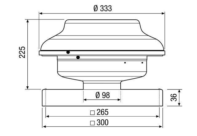 Maico EHD 10 Radial-Dachventilator, 50W