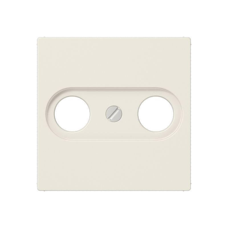 Jung A561BFPLTV Abdeckung für Antennendosen 1-fach, Thermoplast, Serie AS, weiß (ivory)