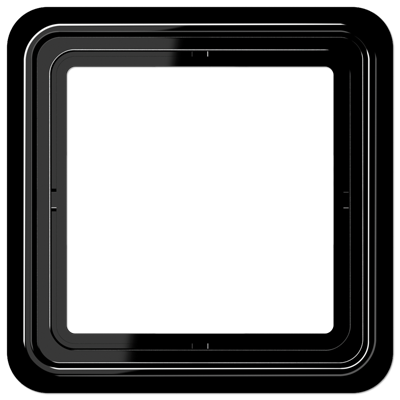 Jung CD581SW Rahmen 1-fach, senkrechte und waagerechte Montage, Duroplast, CD 500, schwarz