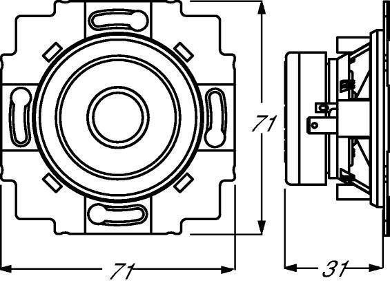 Busch-Jaeger 8223 U Lautsprecher-Einsatz  4 Ohm