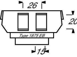 Busch-Jaeger 1875 EB Sockel 2 x 8-polige Modular Jack, Kat.5E und Kat. 6, geschirmt/ungeschirmt, AMP, anthrazit, Datenkommunikationssystem (DKS)