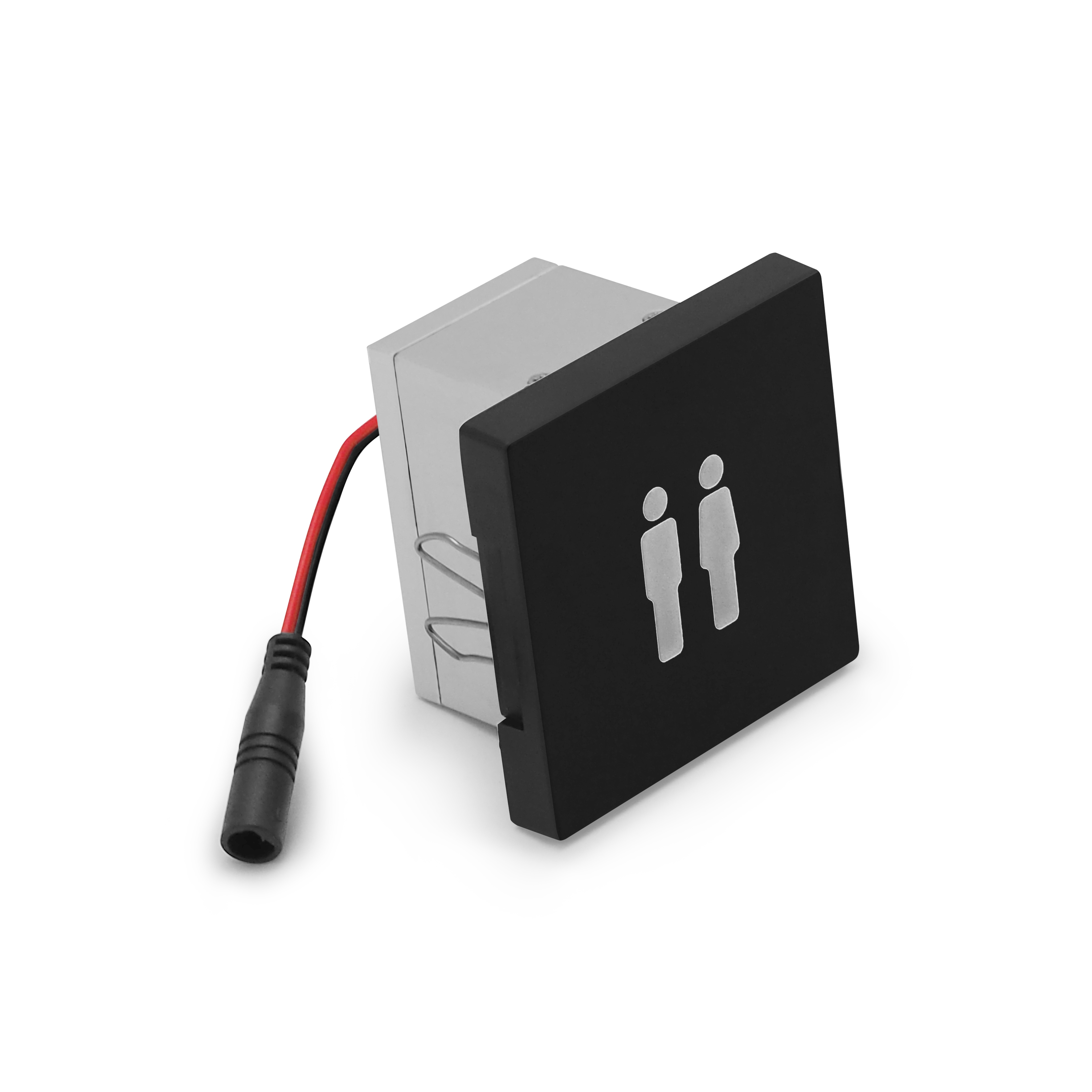 qles SYL0403 Symbollicht, für Merten System-M, beleuchtet/LED/RGB, Schwarz matt, IP44