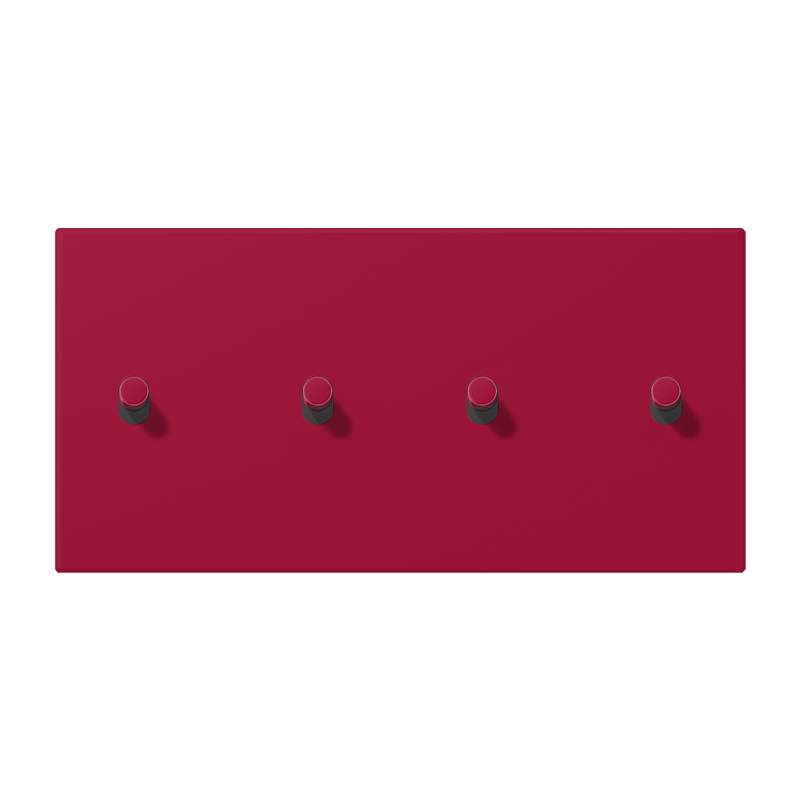 Jung LC12-250R0229 Abdeckung mit Kipphebel "Zylinder", 2 x 2 Kipphebel, waagerecht, rouge carmin