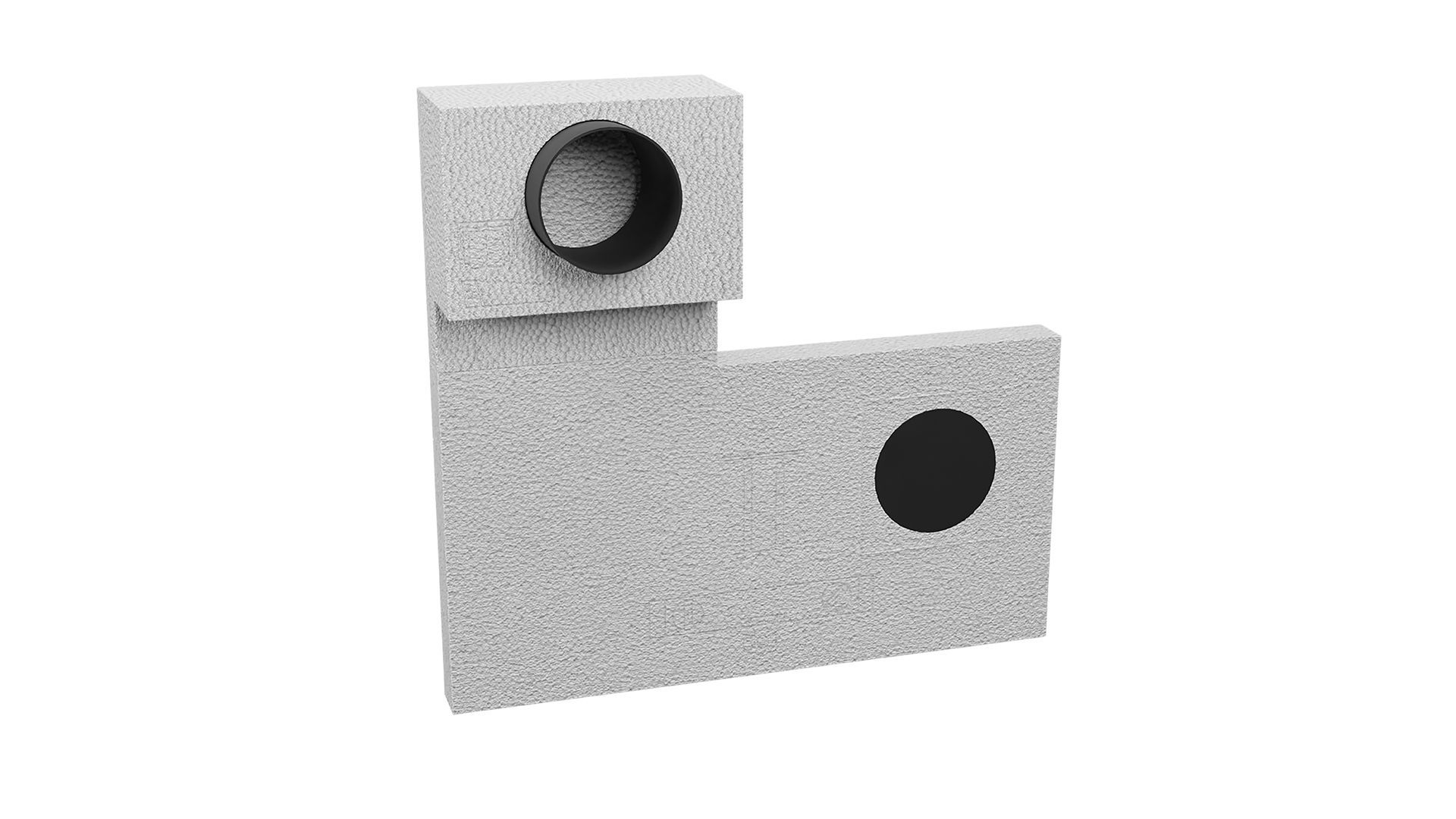 Kermi Y3502000034K x-well Fassadenelement Front Ø160 mm, für Pendellüfter, 60 mm