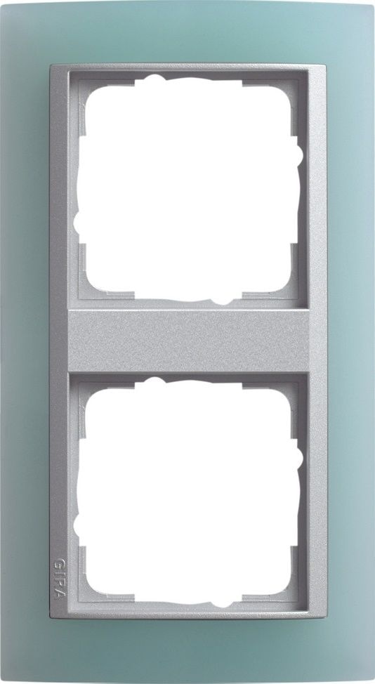 Gira 021251 Abdeckrahmen 2-fach Zwischenrahmen Farbe alu, Gira Event Opak, mint