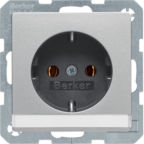 Berker 47506084 Schutzkontakt-Steckdose mit Beschriftungsfeld