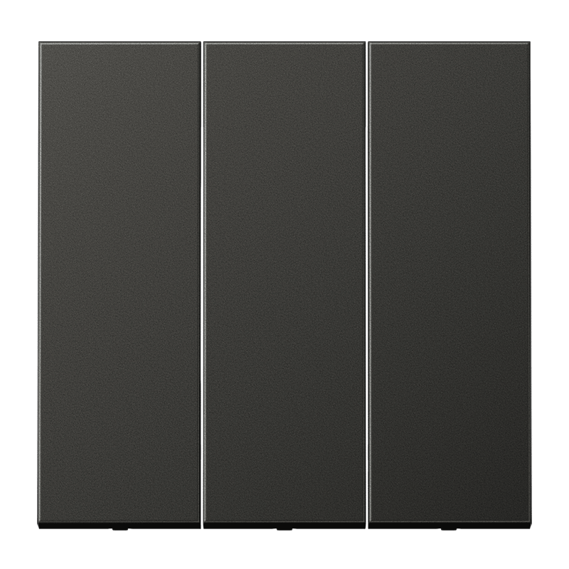 Jung AL993AN Wippe, 3-fach, Aluminium lackiert, Serie LS, anthrazit