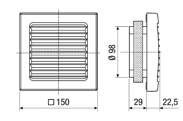 Maico ESG 10/2 Innengitter für ECA11E