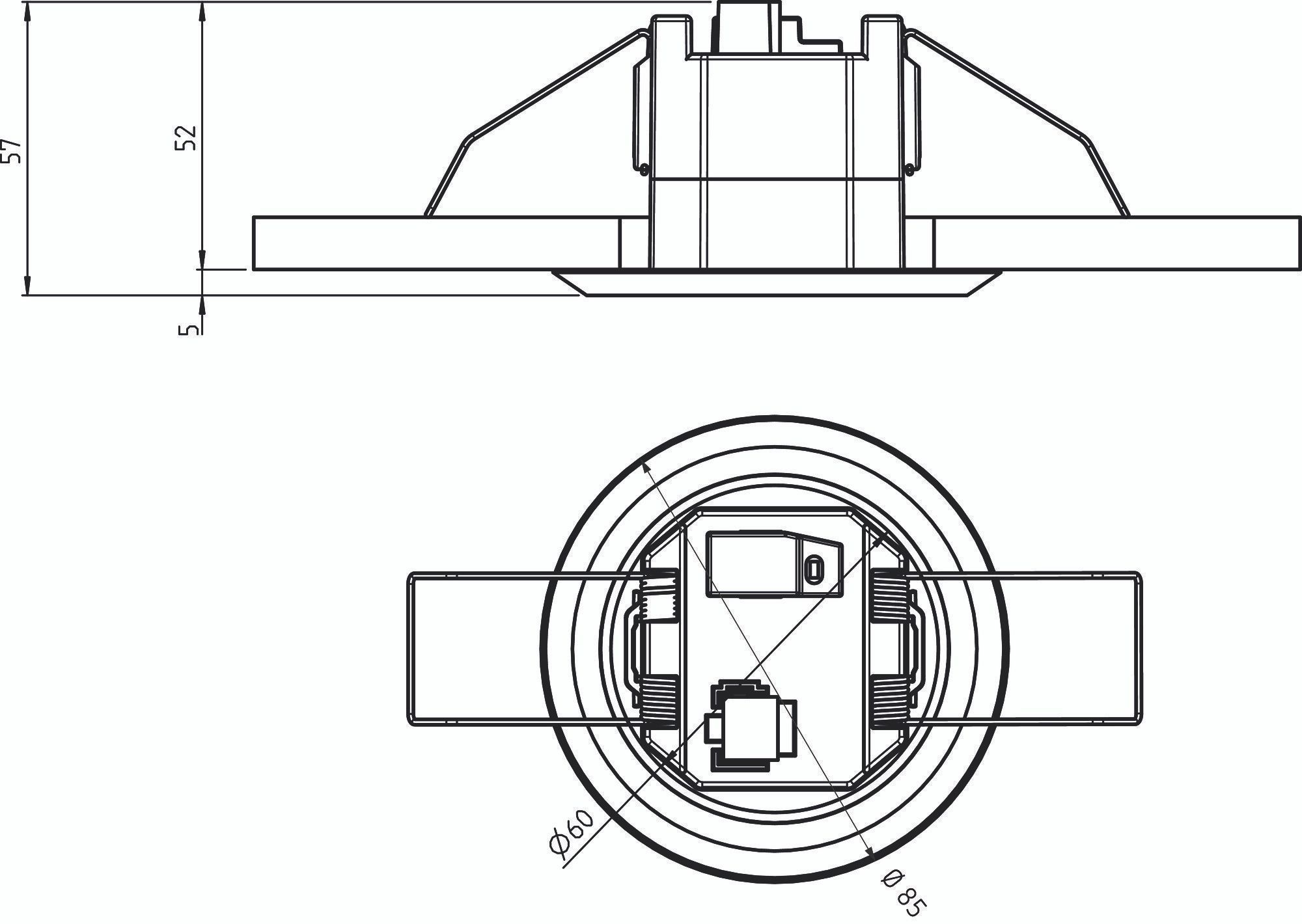 Theben 2089560 theRonda S360 KNX FLAT DE WH Präsenzmelder für Deckeneinbau, weiß