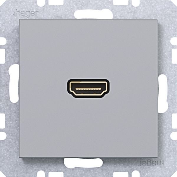Hager WAF4379TA High Definition Steckdose HDMI, A.x/C.x, titan matt