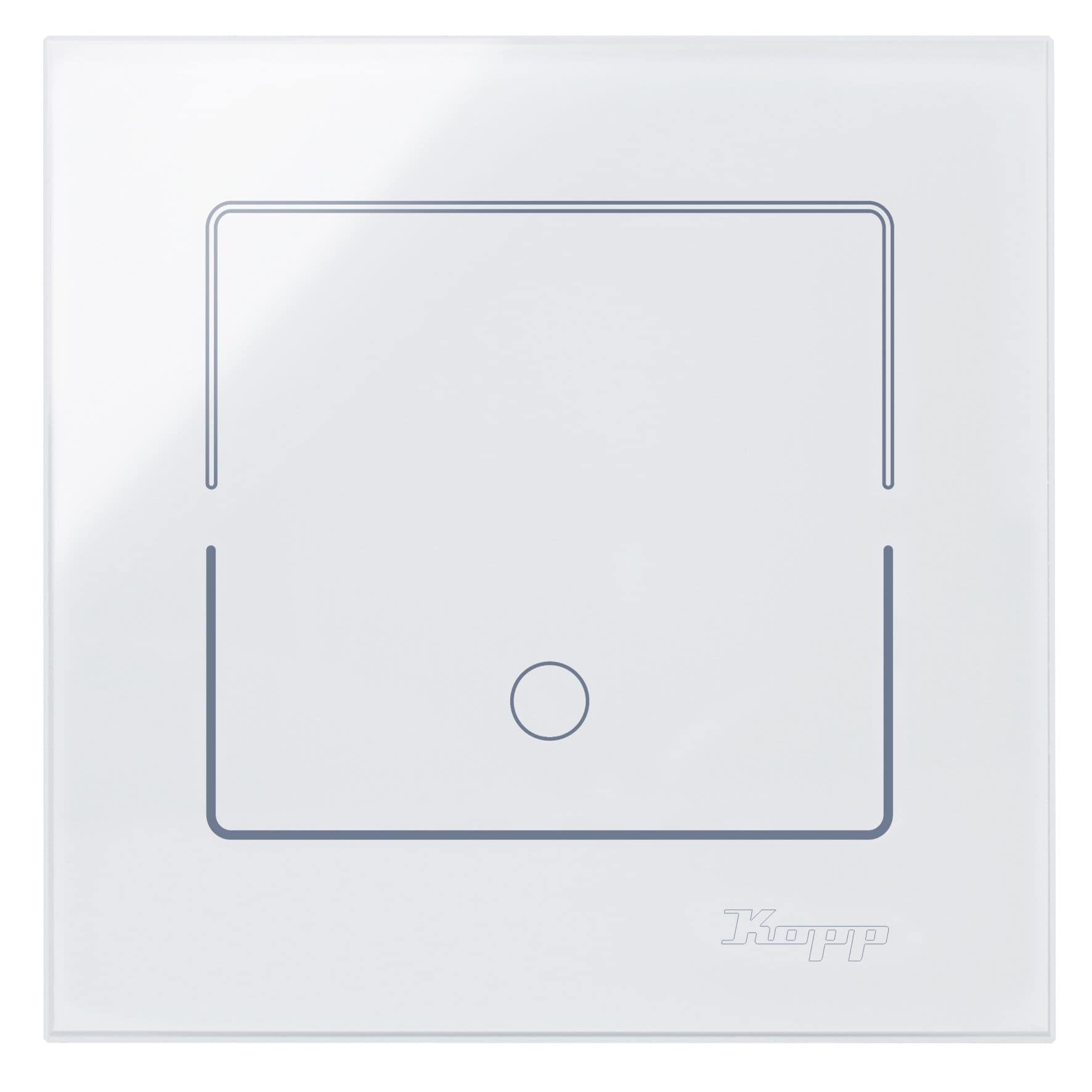 Kopp 851002010 Glas-Touchsensor für Schalter/Taster, weiß