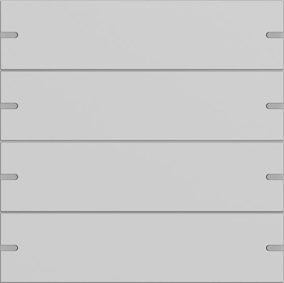 Gira 5024915 Wippenset 4-fach für Tastsensor 4.95, Aluminium grau matt (lackiert)