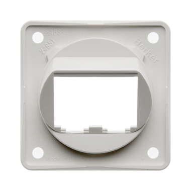 Berker 845582509 Tragplatte 2-fach für BTR-/E-DAT Module, Integro Modul-Einsätze, polarweiß glänzend