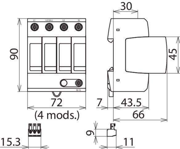 Dehn 908349 Überspannungsableiter Typ 2 DEHNguard M