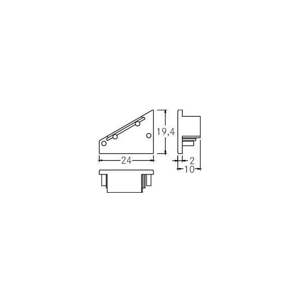 Brumberg 53037260 QualityFlex ONE Endkappen-Set Eckprofil, silber