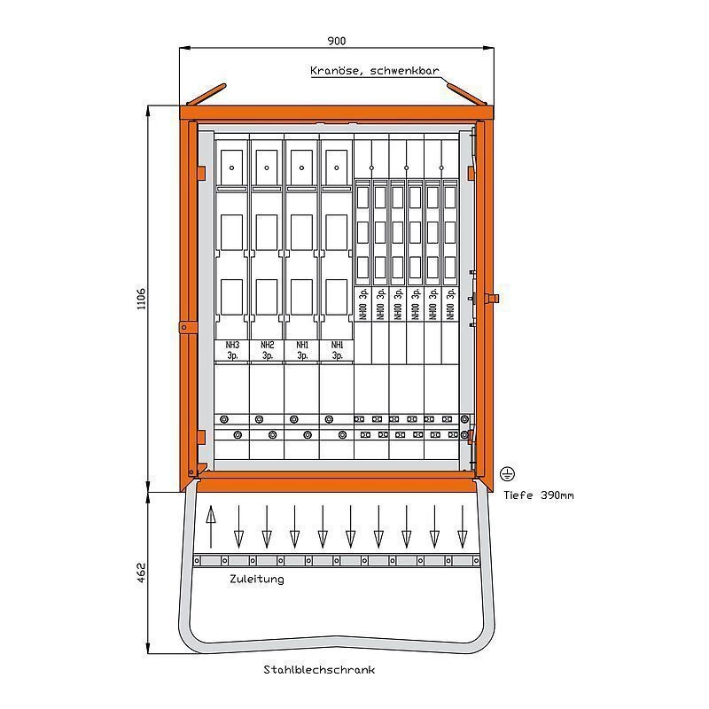 Walther Electric WGV0092 Gruppenverteilerschrank 436kVA