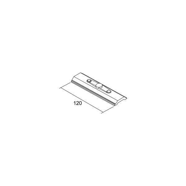 Brumberg 88116250 Befestigungsplatte 120 mm zu Stromschiene 88101-88104, alu roh