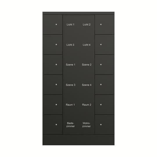 Busch-Jaeger SB/U12.0.11-885 Bedienelement 12-fach, schwarz matt, Busch-Tenton