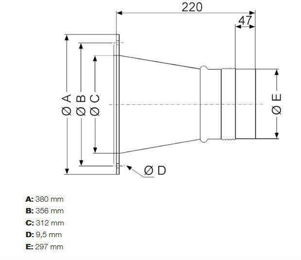 Maico ELA 30 Elastischer Verbindungsstutzen zur schall- und vibrationsgedämpften Verbindung von Lüftungsleitungen, DN 300