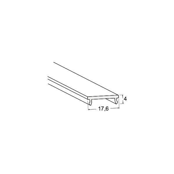 Brumberg 53489001 QualityFlex ONE Flex-Klick-Abdeckung, 1000 x 17,6 x 4 mm, transparent