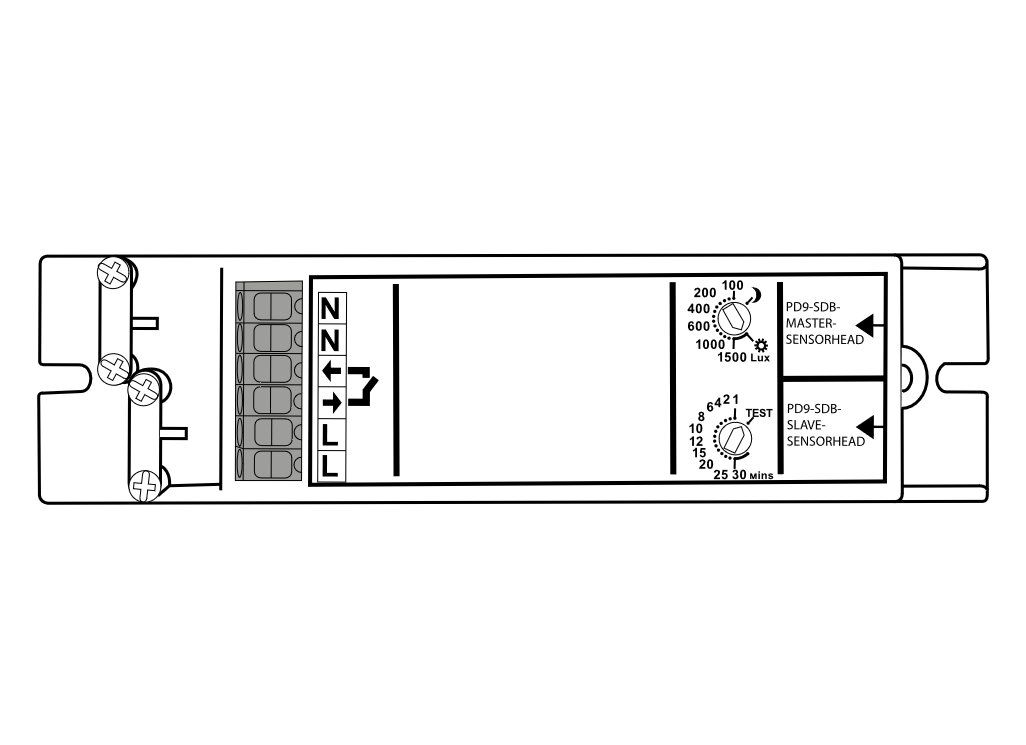 B.E.G. 92912 PD9-M-1C-SDB-IP65-DE Präsenzmelder Master-Gerät Deckeneinbau, IP65, 10m, weiß matt