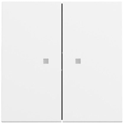 Gira 363172 Wippe 2-fach mit Kontrollfenster, System 70, reinweiß seidenmatt (lackiert)