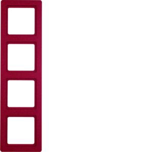 Berker 10146062 Rahmen 4-fach, Q.1, rot samt