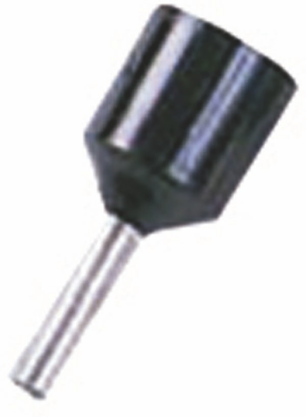 Intercable 180757 Isolierte Aderendhülse für kurzschlußsichere Leitung, 1,5 mm², 10 mm, verzinnt, schwarz