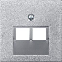 Merten 298060 Zentralplatte für UAE-Einsatz, 2-fach, System M, aluminium