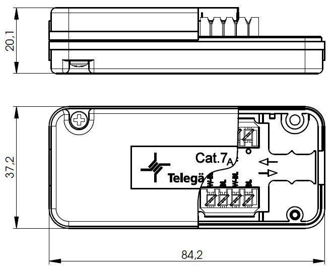 Telegärtner J00060A0069 VM8-8 Cat.7A Verbindungsmodul