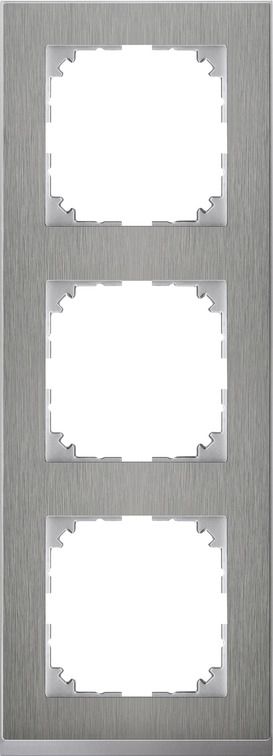 Merten MEG4030-3646 Rahmen 3-fach, M-Pure Decor, Edelstahl/aluminium