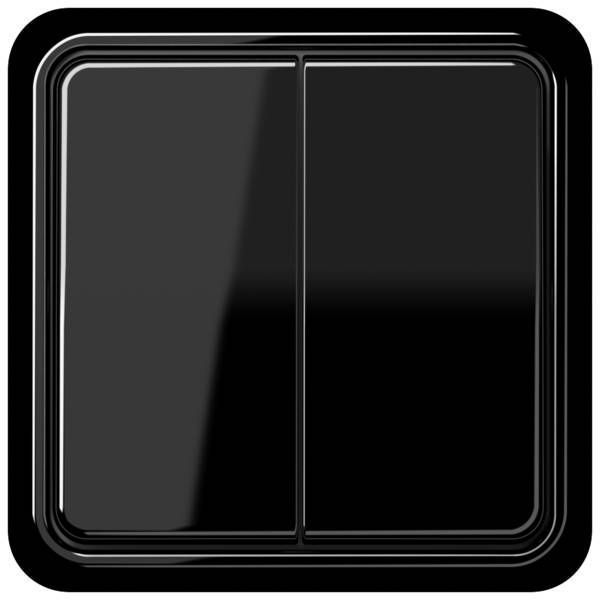 Jung CD581SW Rahmen 1-fach, senkrechte und waagerechte Montage, Duroplast, CD 500, schwarz