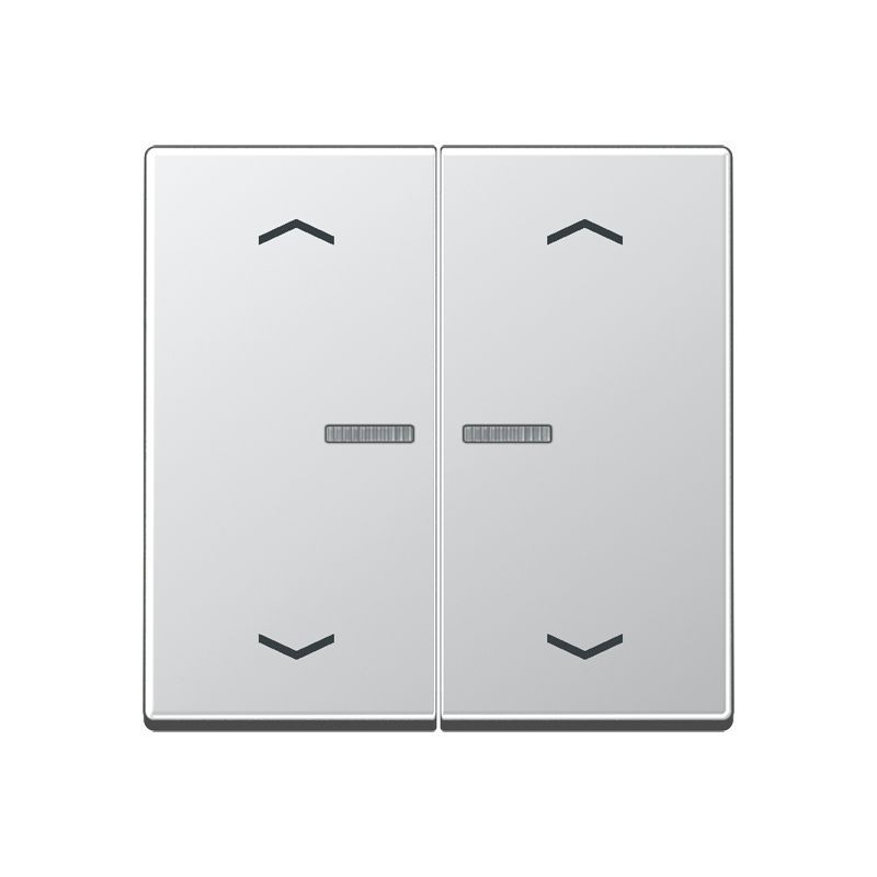 Jung A102KO5PAL Wippe mit Lichtleiter, mit Pfeilsymbolen für Taster 2-fach, Duroplast lackiert, F10, Serie A, aluminium