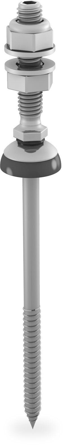 K2 1004286 Solarbefestiger für Holz, M10x70, Kalotte, 8x80