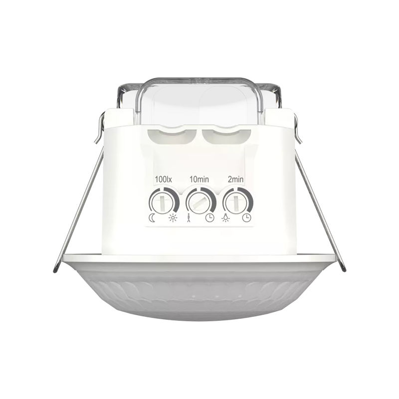 Theben 1030201 PIRA T8-2 DE Bewegungsmelder (PIR) für den Deckeneinbau im Innenbereich, 1 Kanal Licht / 1 Kanal Präsenz für HKL, Erfassungsbereich rund 360°, Durchmesser 8 m, permanente Lichtmessung, 200 W LED