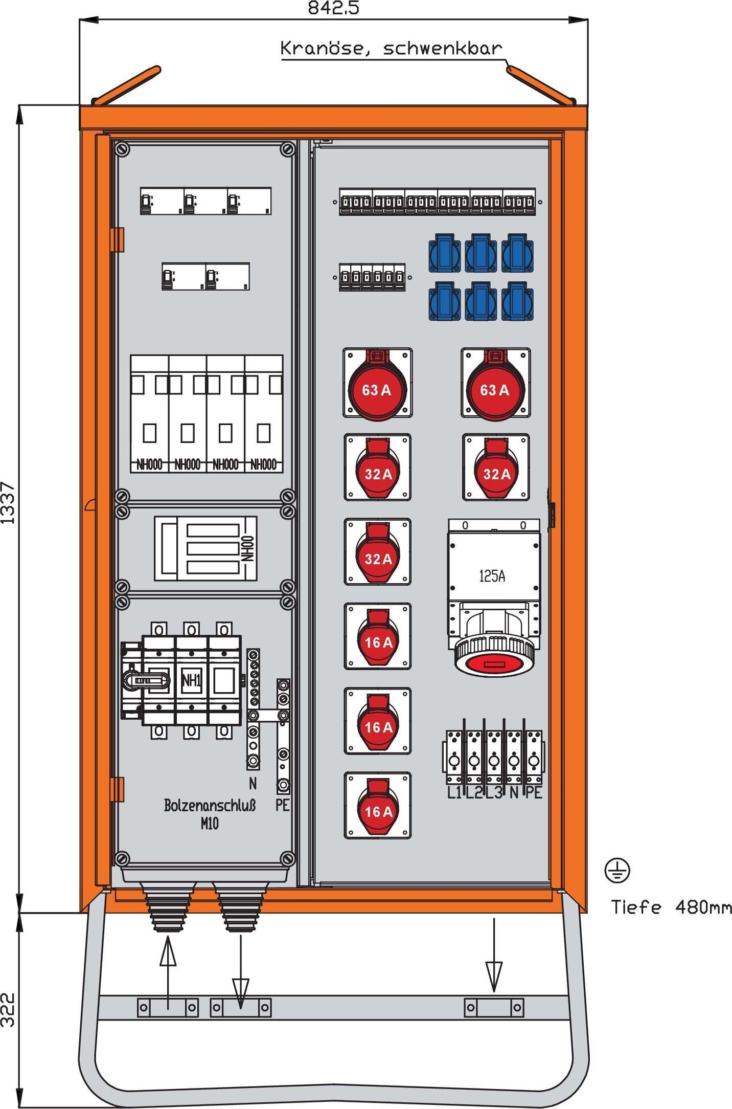 Walther Electric WV0573R1 Verteilerschrank 138kVA
