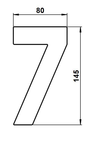 Albert 690927 Edelstahl-Hausnummer "7"