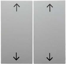 Berker 16448989 Wippe 2-fach mit Aufdruck Symbol Pfeile, S.1/B.3/B.7, polarweiß glänzend