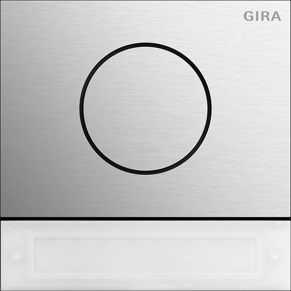 Gira 5569916 Türstationsmodul mit Inbetriebnahme Taste, 1 Ruftaste, System 106, Aluminium eloxiert
