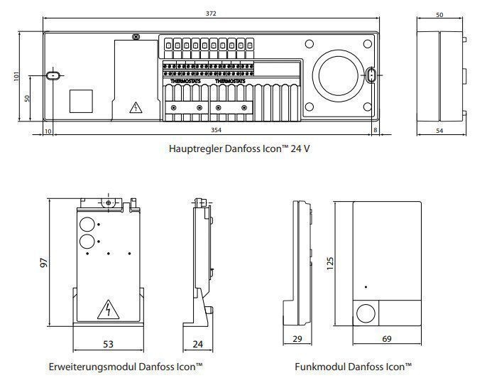 Devi 088U1142 Danfoss Icon™ 24V Hauptregler, 15 Ausgänge