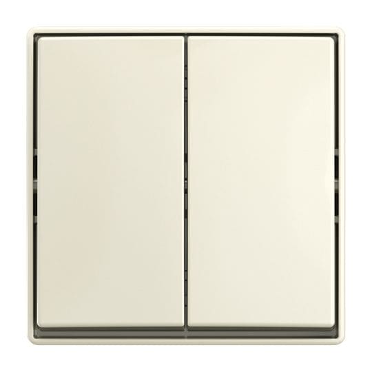Busch-Jaeger 2601/5 J-522 Wippschalter, 2-fach, Serienschaltung, Aufputz, Busch-balance AP, weiß glänzend