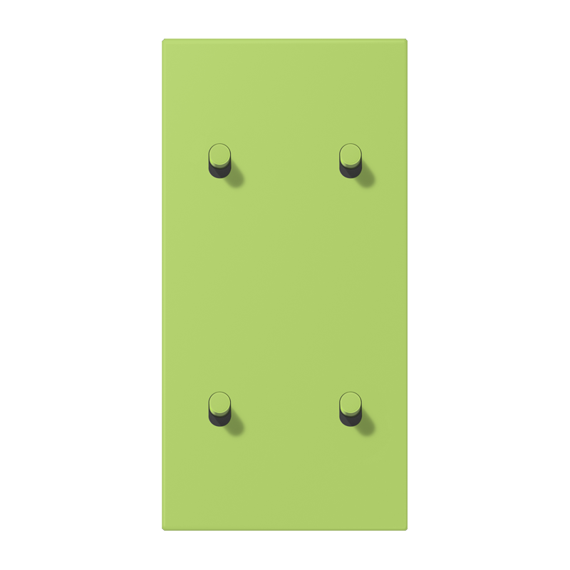 Jung LC12-25R0221 Abdeckung mit Kipphebel "Zylinder", 2 x 2 Kipphebel, senkrecht, vert clair