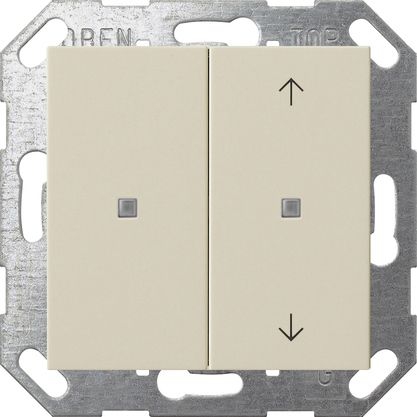 Gira 517501 Taster Wippe 2-fach unbedruckt/Pfeile , One und KNX, System 55, Cremeweiß
