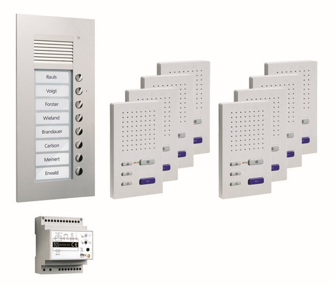 TCS PPUF08-EN/02 Sprechanlagen-Set Unterputz für 8 WE