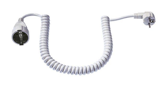 Bachmann BM0010720 Spiralleitung H05VV-F 3G1,5mm² L:0,5m ws CEE7/7