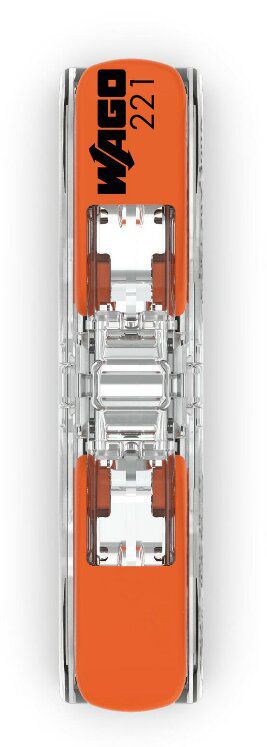 Wago 221-2411 Durchgangsverbinder mit Hebel, max. 4 mm², 2 Leiter