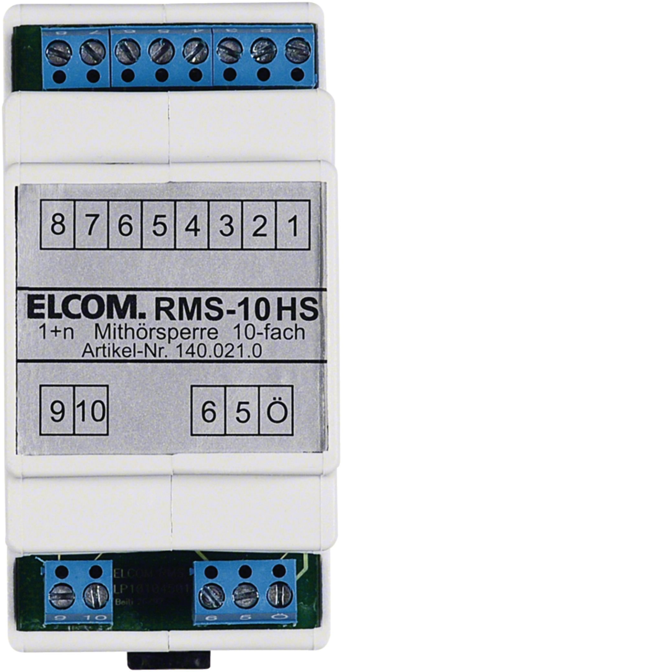 Elcom 1400210 Mithörsperre 10 Teilnehmer, REG, 1+n, lichtgrau, für Türsprechanlagen