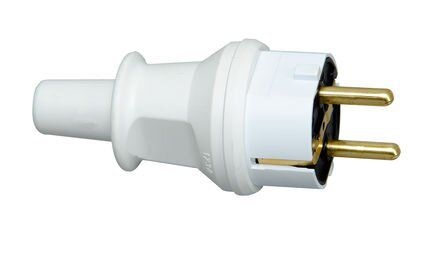 Kopp 173002007 PVC Schutzkontakt-Stecker mit Knickschutz