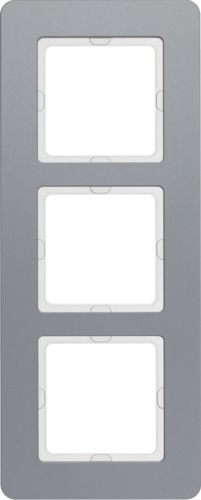 Berker 10136074 Rahmen 3-fach, Q.7, Alu, Aluminium gestrahlt